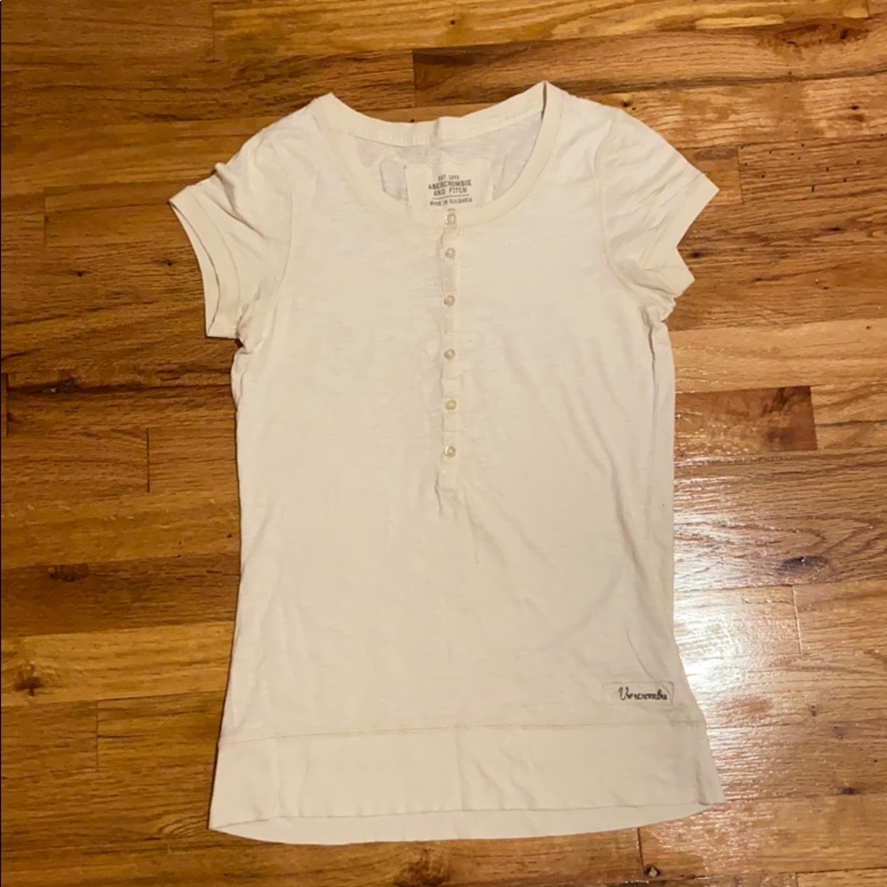 White Abercrombie shirt